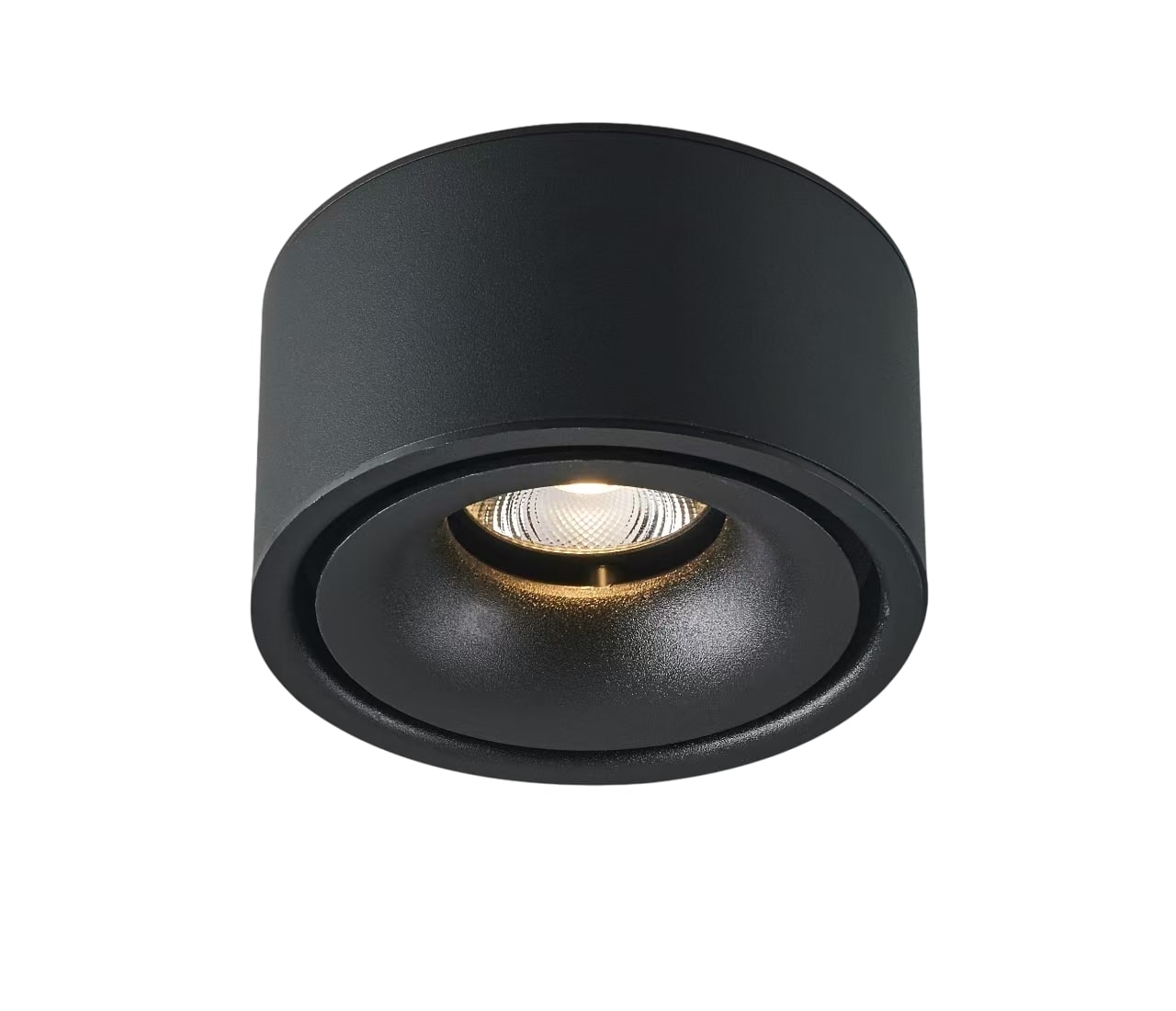 LED downlight površinska montaža 10W črn 4000K BRIDGELUX-ČIP