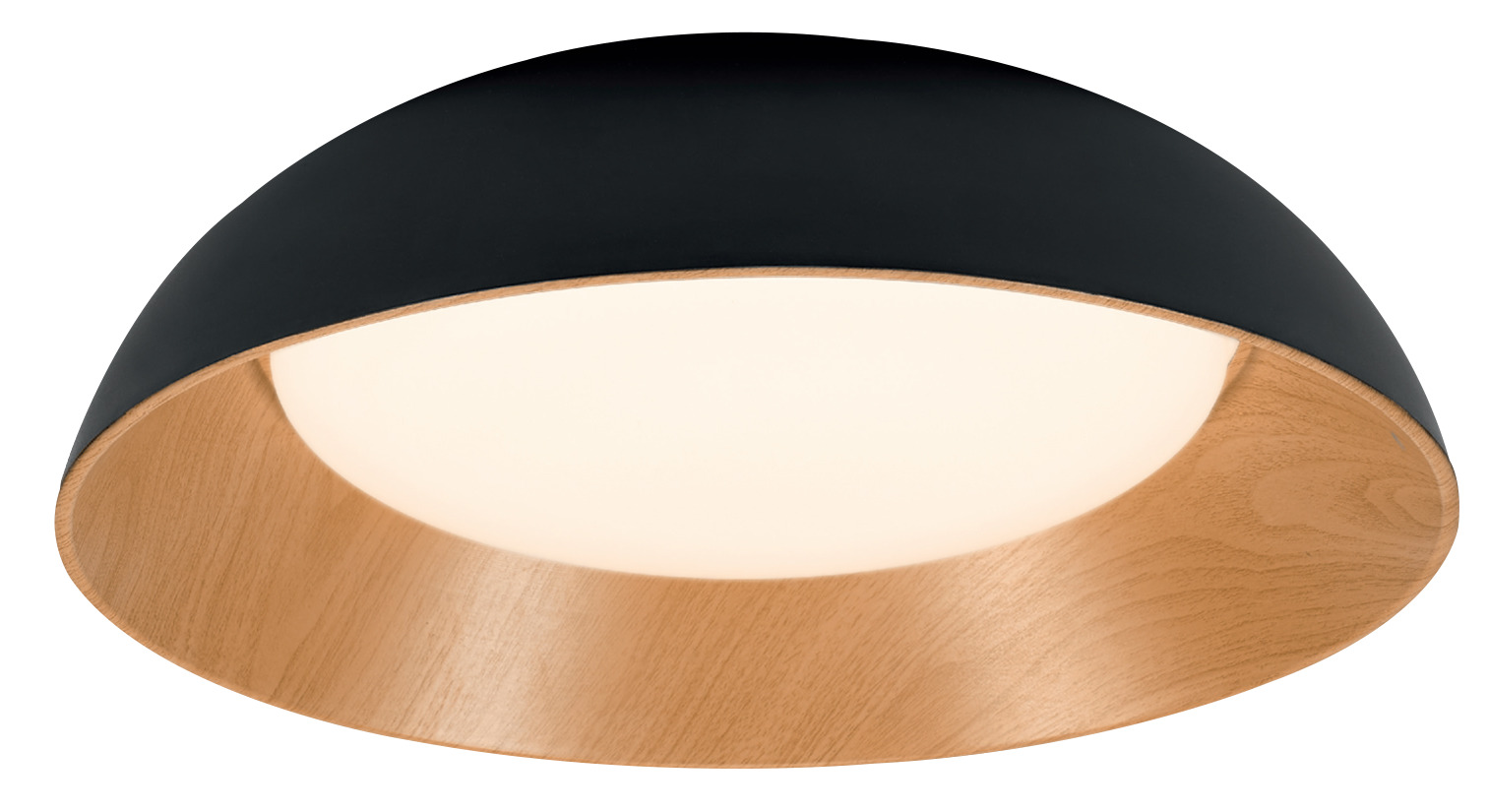 Plafonieră LED 24W 3CCT Alb/Negru/Lemn 1800lm Optonica
