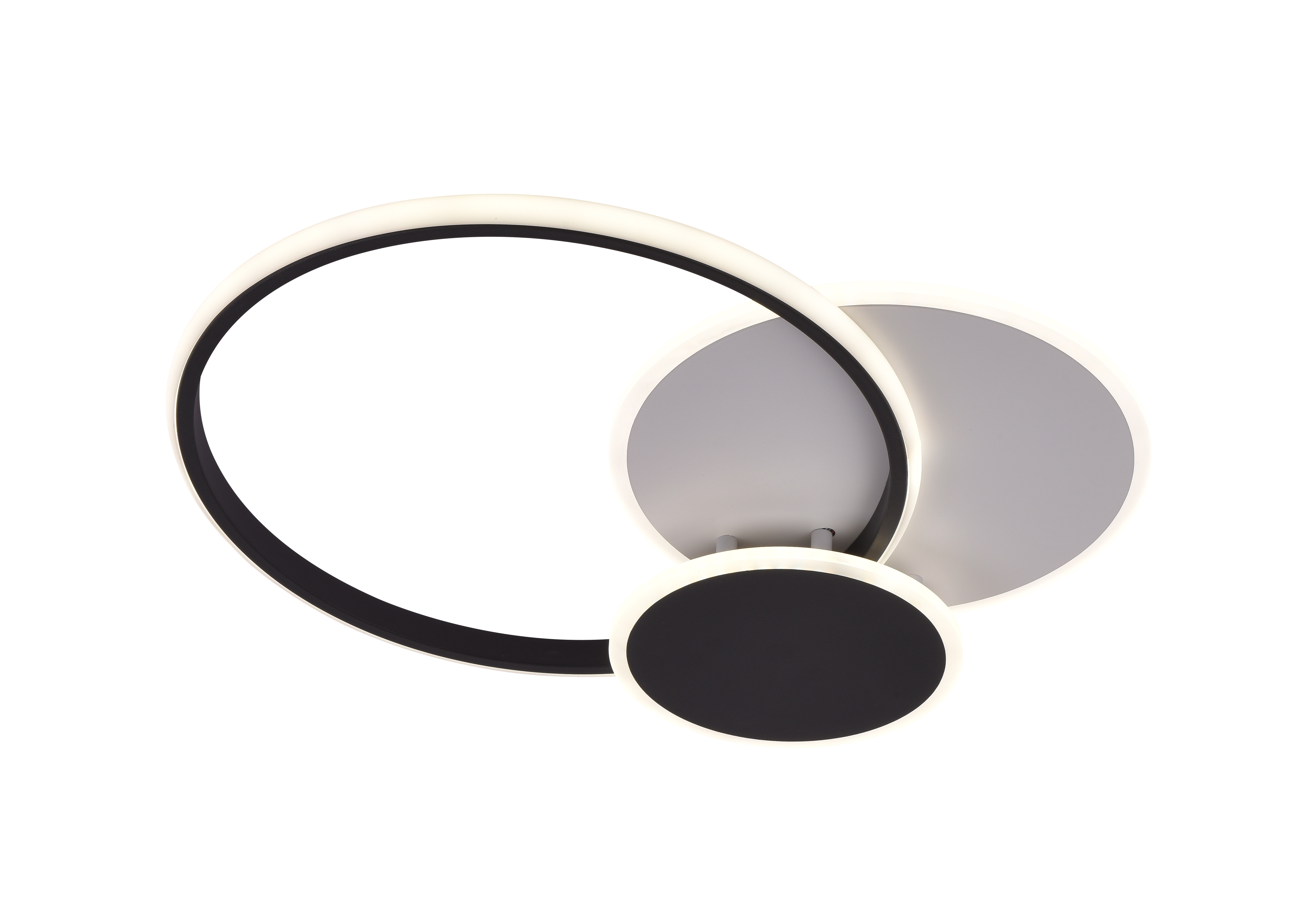 Plafonieră LED 78W 5850lm CCT 3în1 cu Telecomandă Alb/Negru Optonica