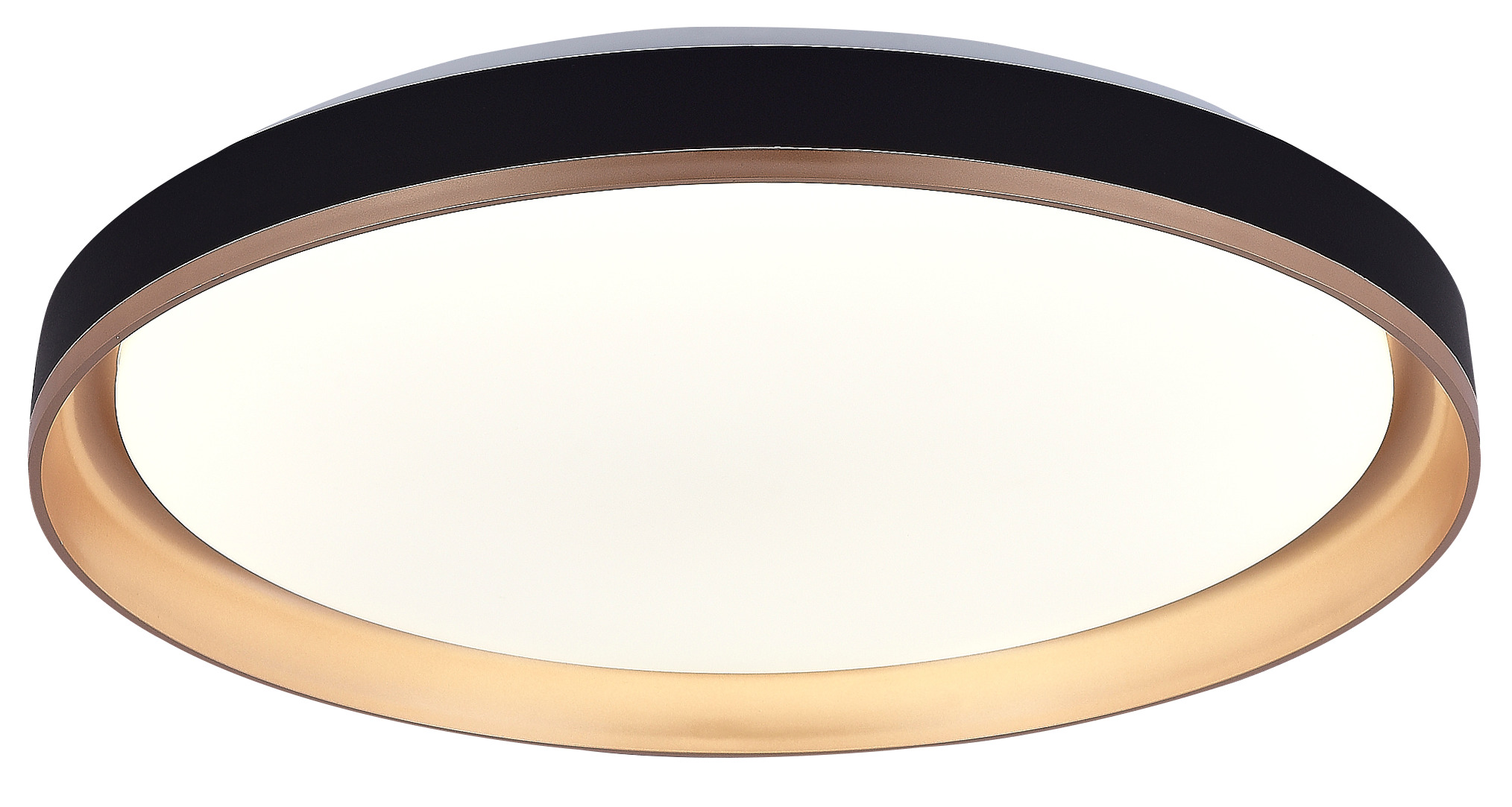 Plafoniera LED 36W 3CCT Negru/Auriu Ø410mm Dimabila Telecomanda