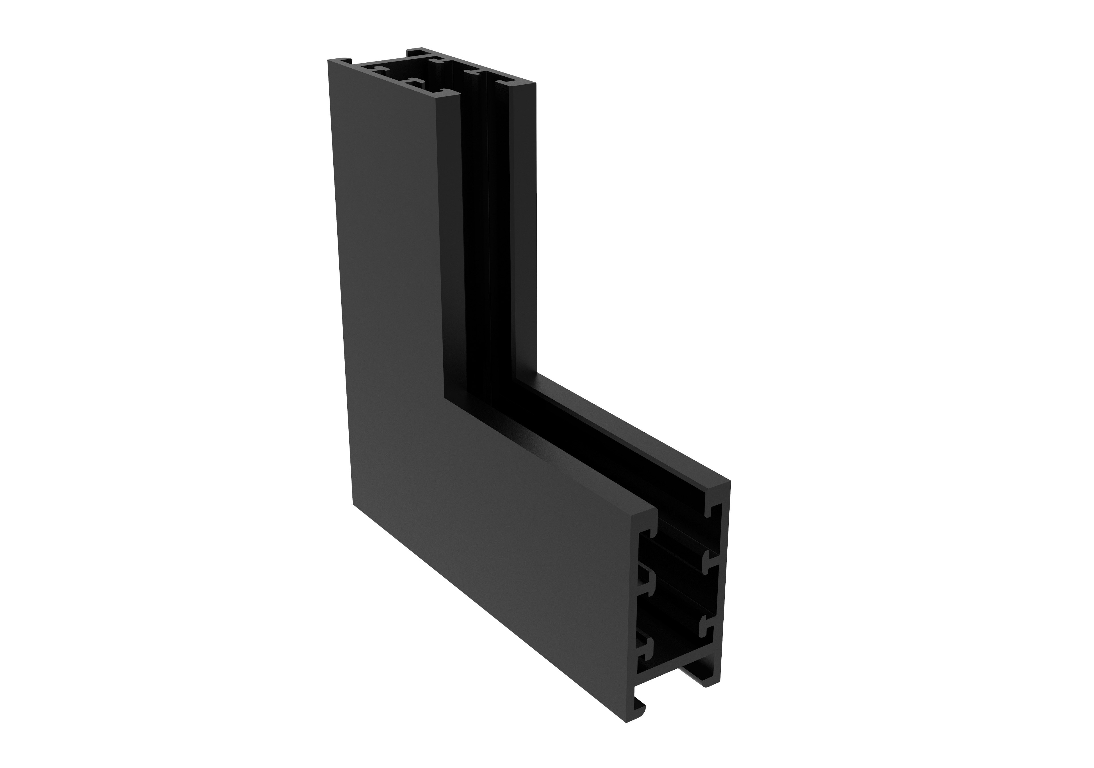 Conector Colț Interior Vertical Șină Magnetică M05 Negru Optonica
