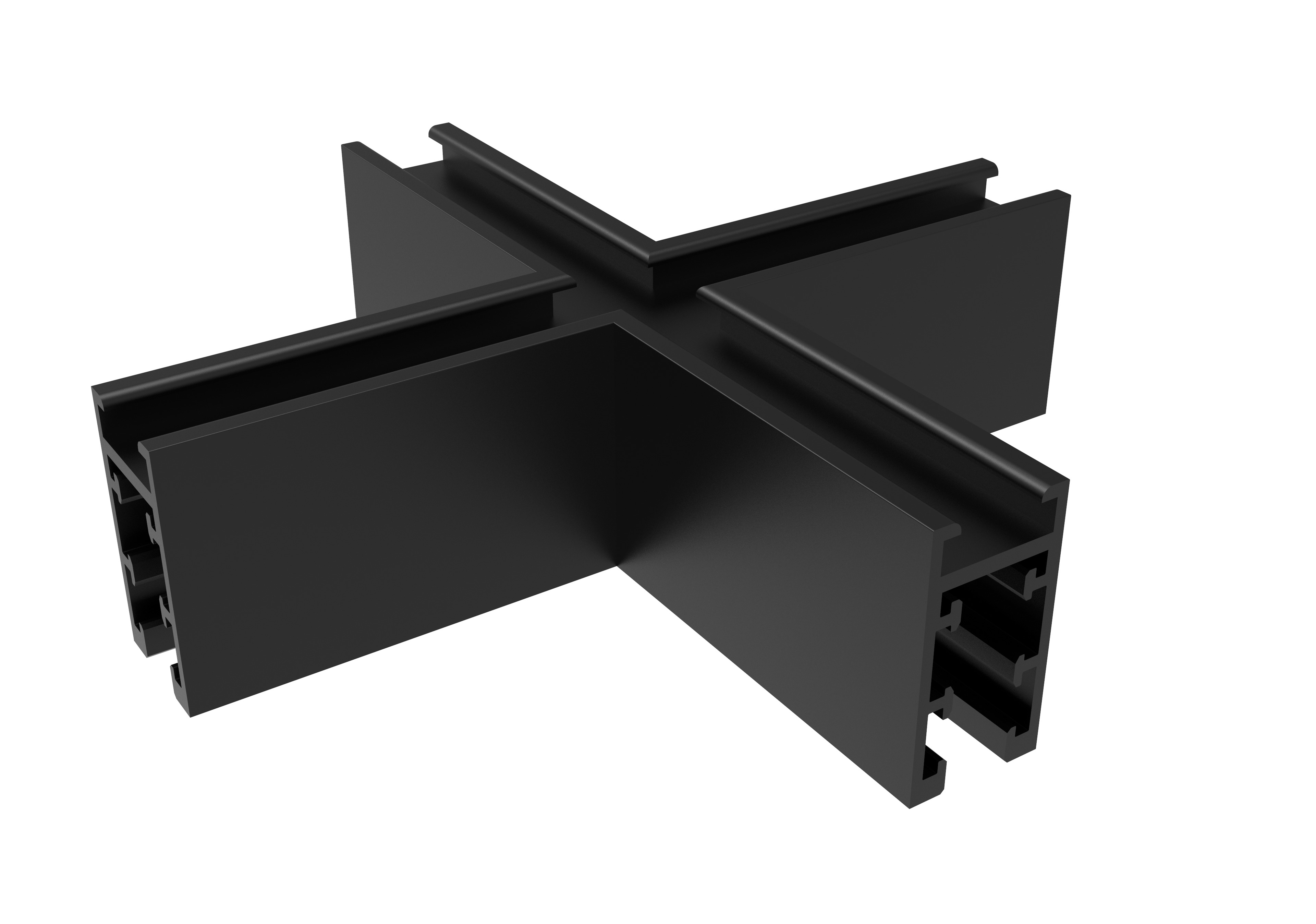 Conector Colț X Magnetic M05-S Negru pentru Șină Iluminat Optonica