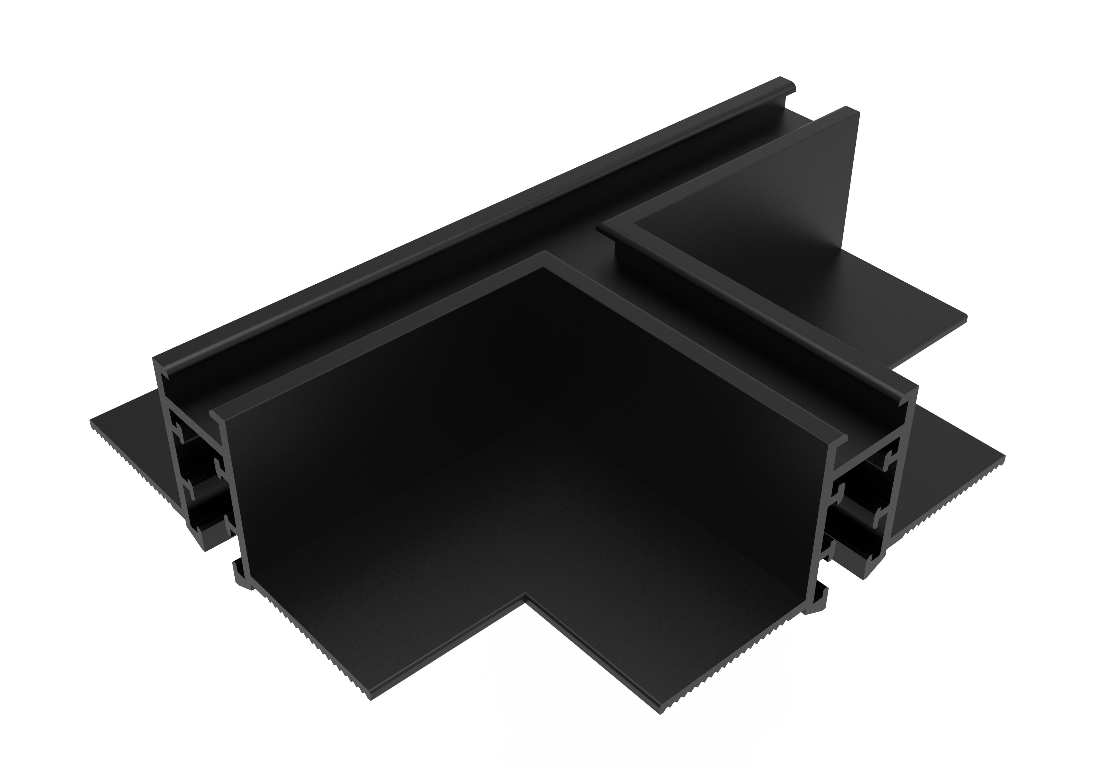 Conector T Magnetic M05-R Negru pentru Șină Iluminat Optonica