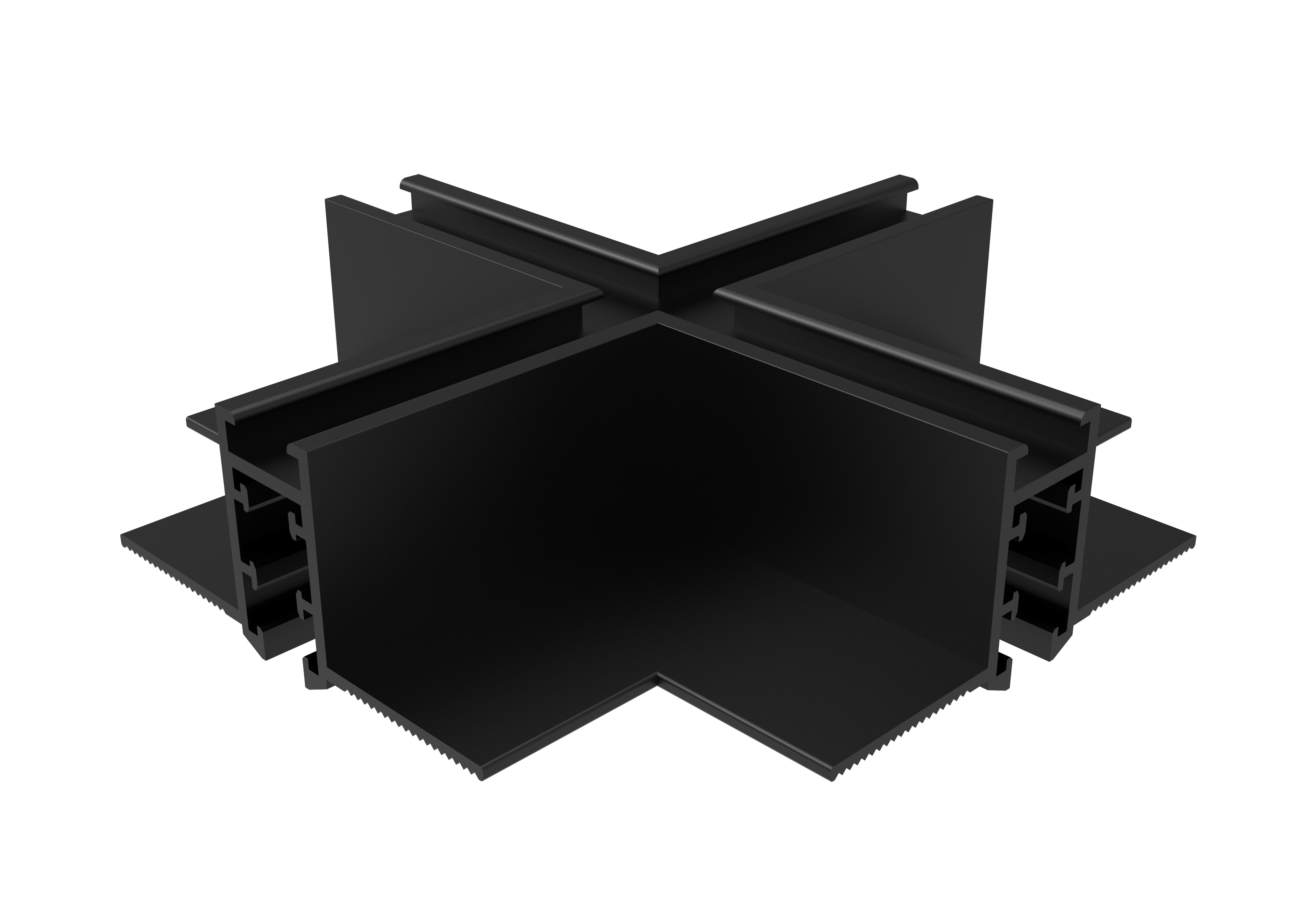 Conector X în Cruce pentru Șină Magnetică M05 Negru Optonica