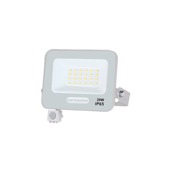 LED SMD reflektor IP65 bela ohišje s senzorjem