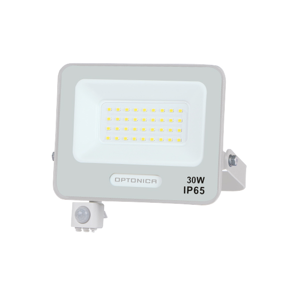 LED SMD reflektor IP65 bela telo s senzorjem