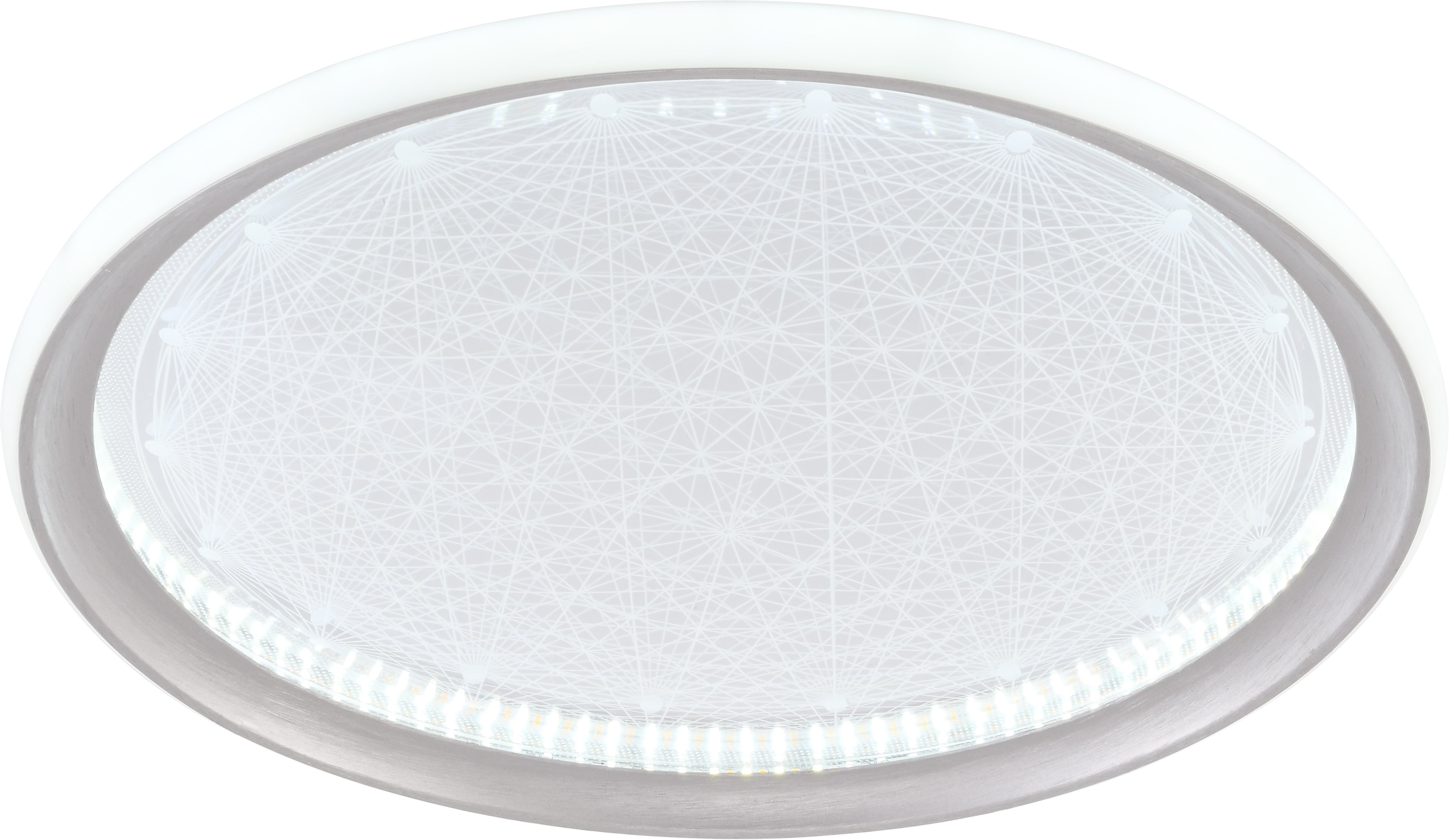 LED stropna svetilka CCT 42W srebrna + CR z možnostjo zatemnjevanja + daljinski upravljalnik