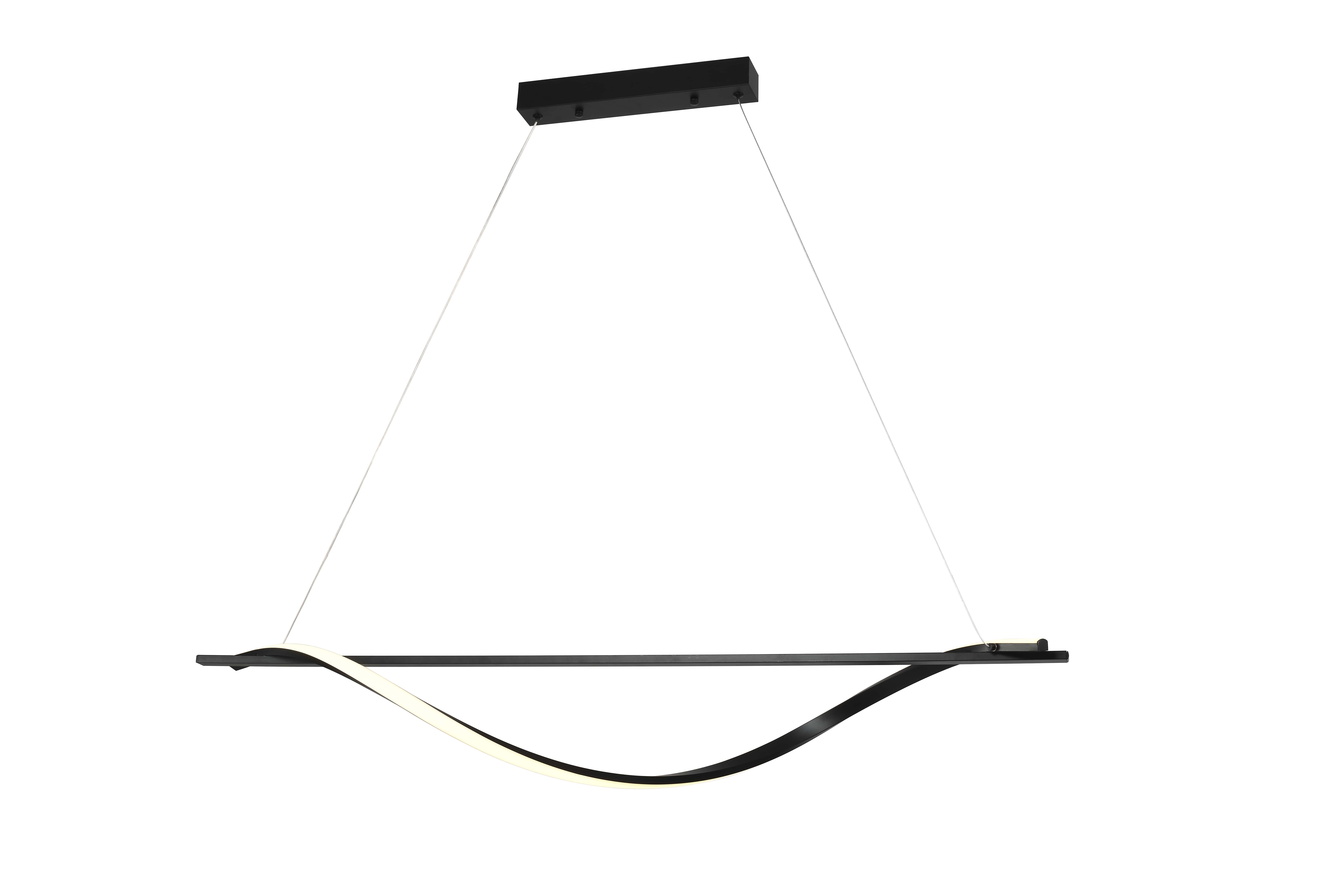 LED viseča svetilka 17W pesek črna