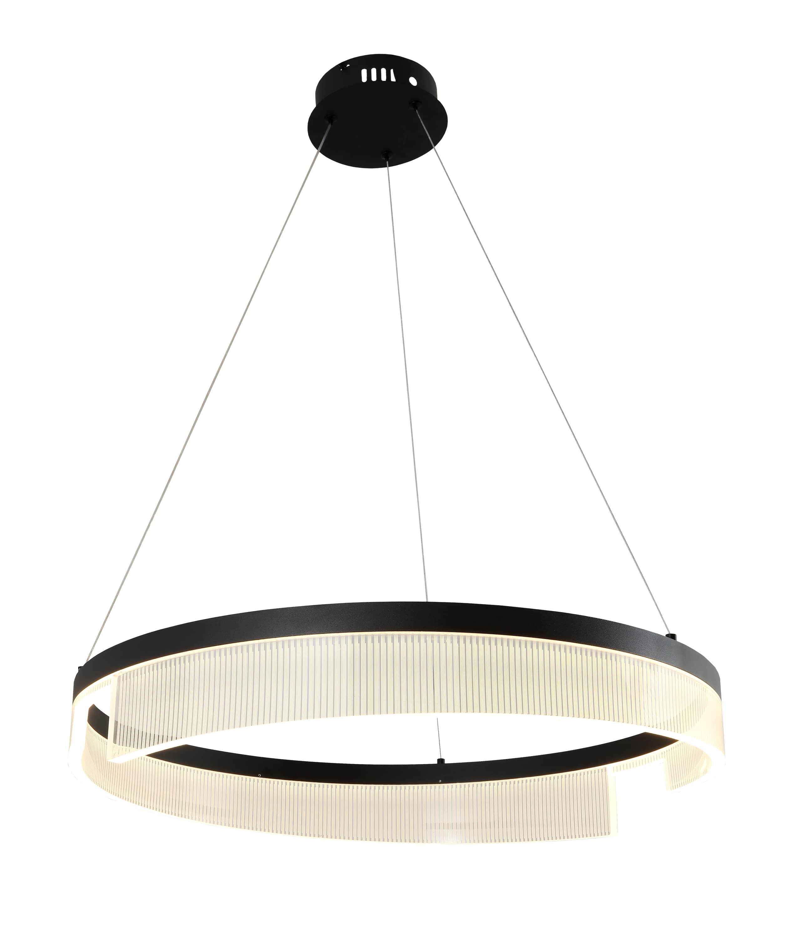 LED viseča svetilka 23W pesek črna