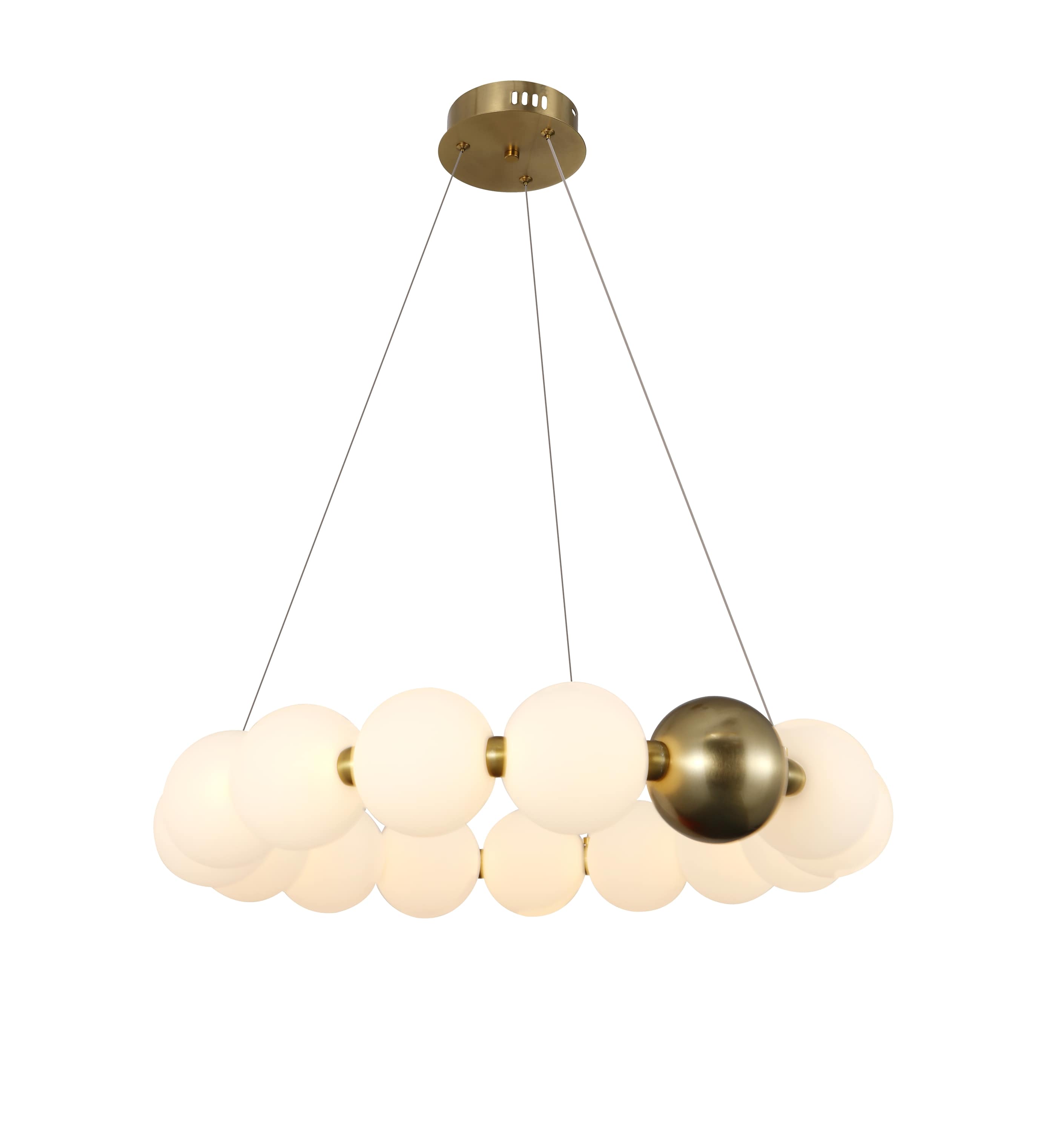 LED viseča svetilka 27W baker + bela