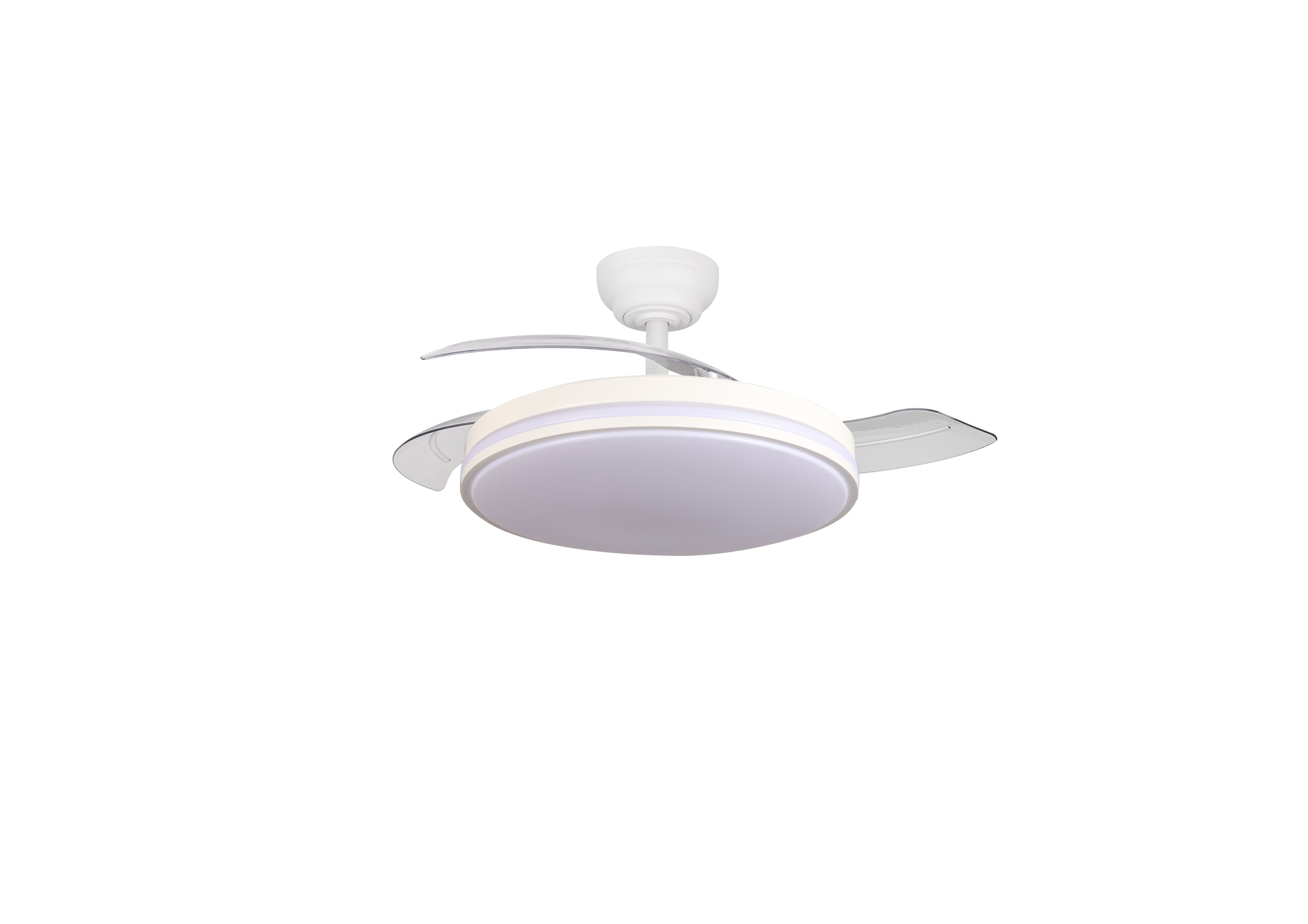 Ventilator de Tavan cu Lumină LED 30W 3CCT Alb cu Telecomandă Optonica