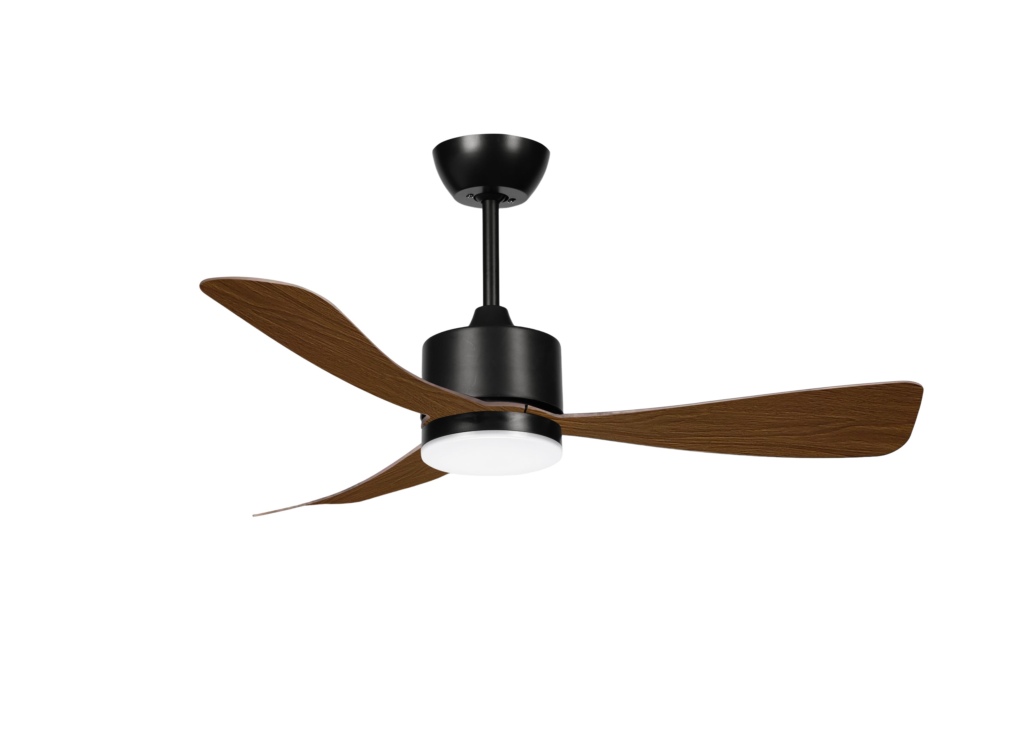 Ventilator de Tavan cu Lumină LED 18W 3CCT Negru/Lemn + Telecomandă