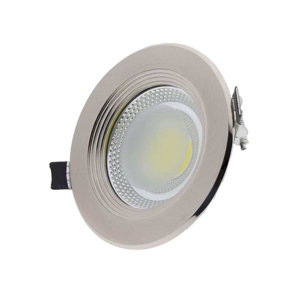 LED COB downlight okrogel inox