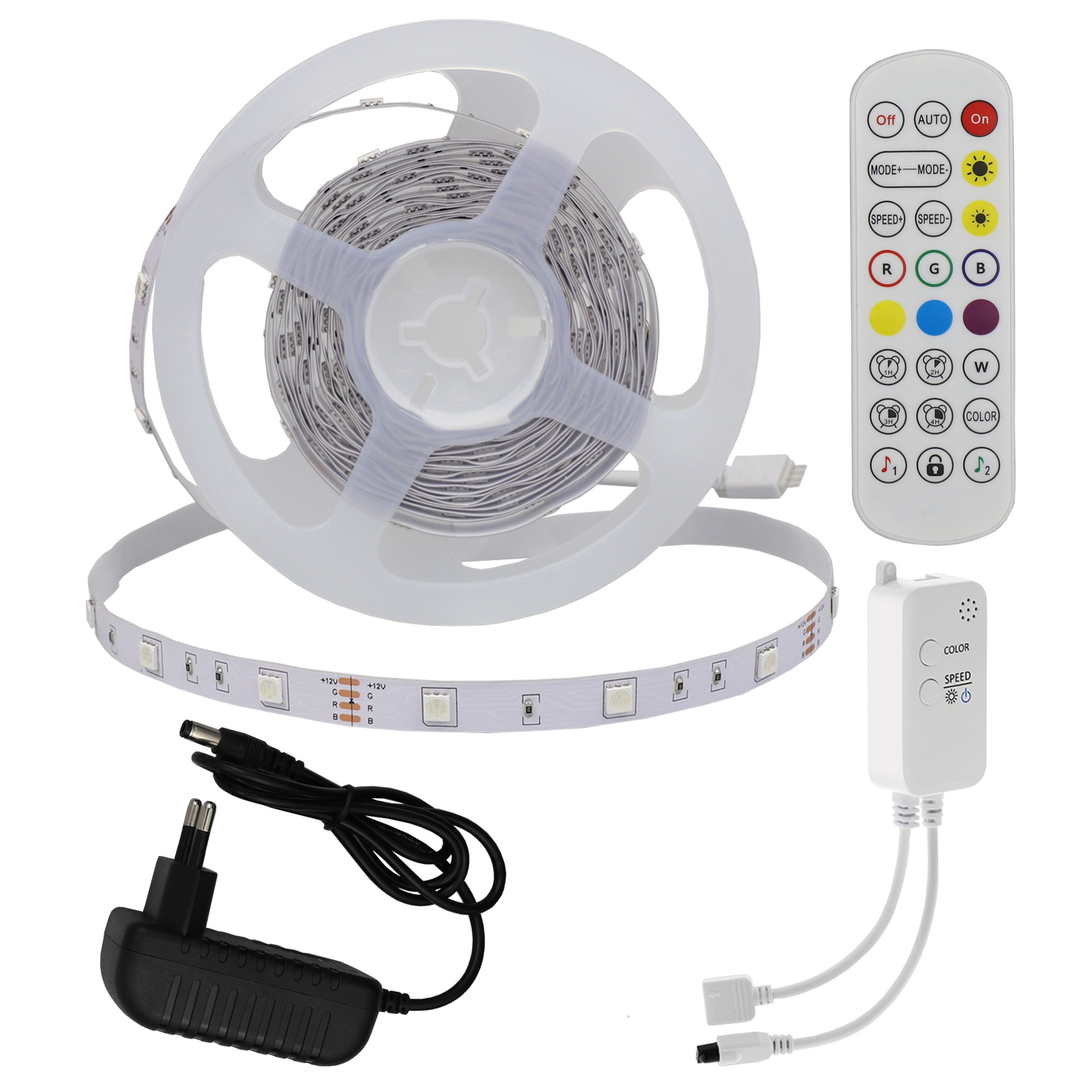 LED trak set adapter + Bluetooth glasba + daljinski upravljalnik 30 LED diod