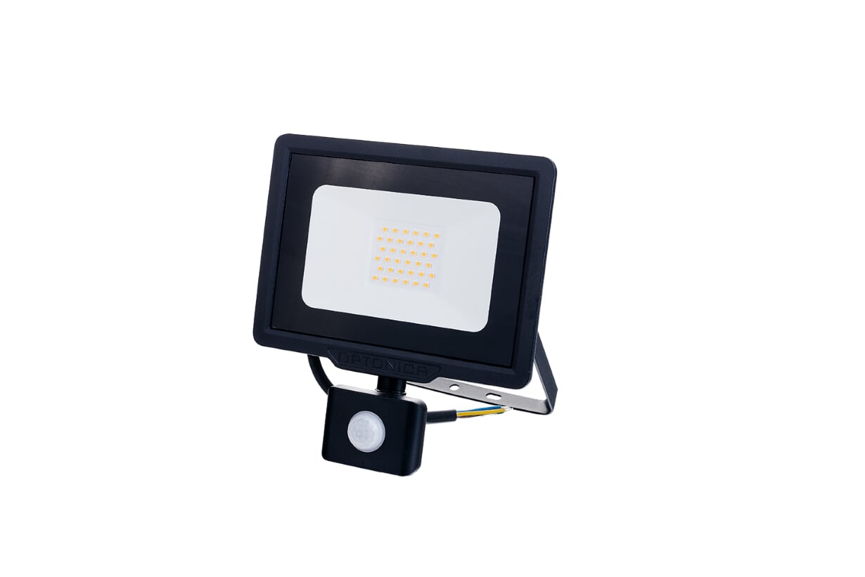 LED SMD reflektor črna mestna linija z PIR senzorjem