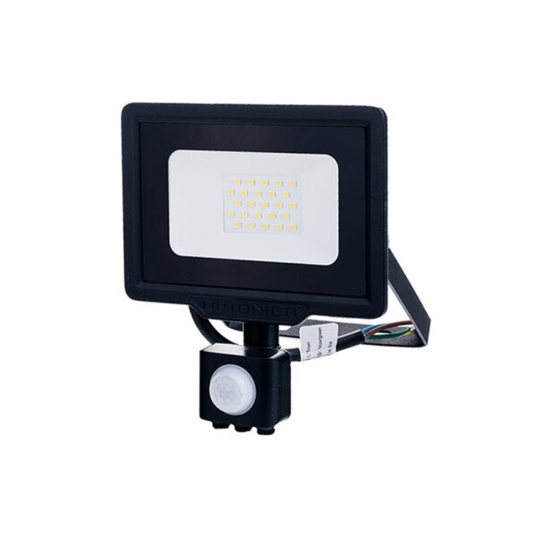 LED SMD reflektor črna mestna linija z PIR senzorjem kabel 70 cm