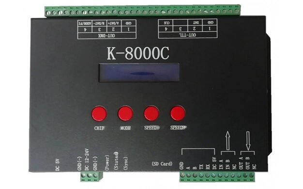Controller DMX/SPI DC5V 8 Porturi Programabil pentru Wall Washer LED Optonica