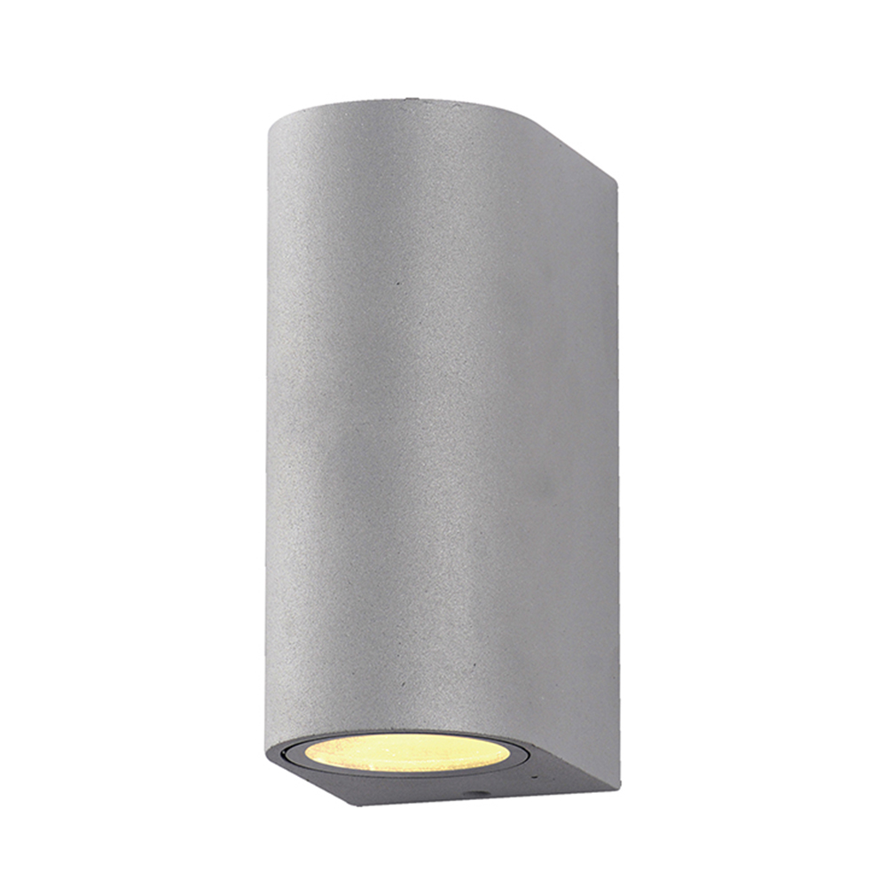 STENSKA SVETILKA ALUMINIJ SREBRNO OHIŠJE 2xGU10 VTIČNICA