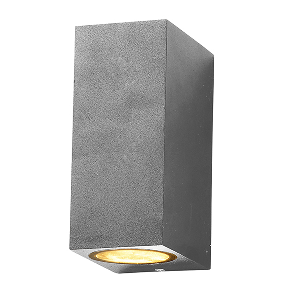 STENSKA SVETILKA ALUMINIJASTA SREBRNA 2xGU10 vtičnica