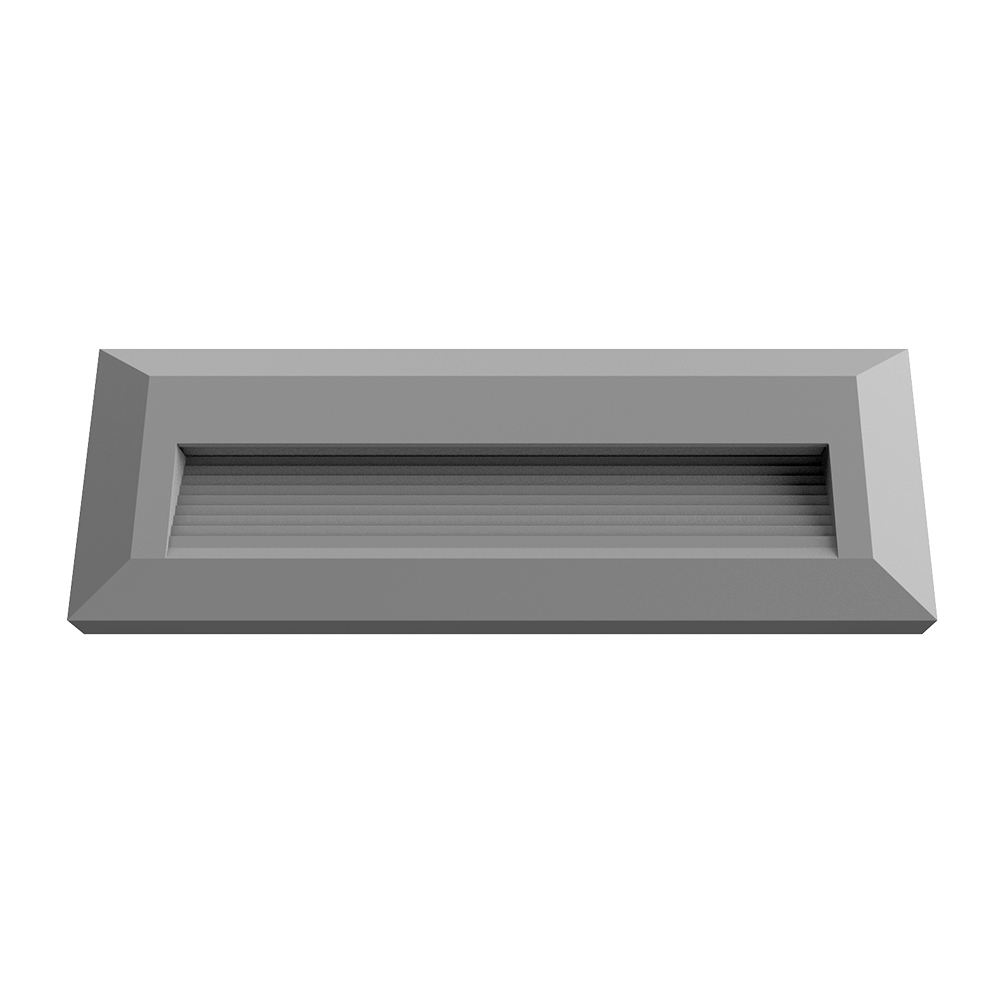 LED stopna svetilka pravokotna siva