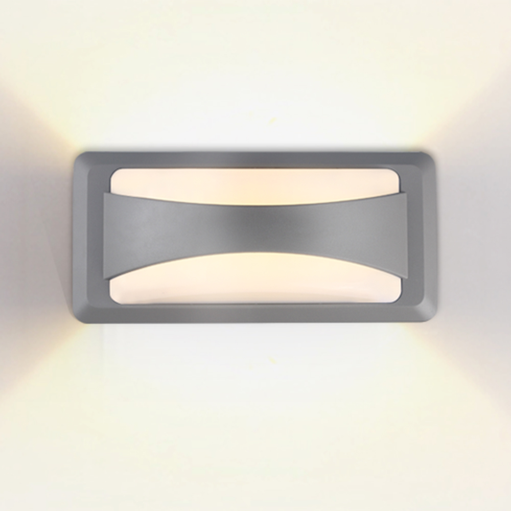 LED stenska svetilka siva IP65