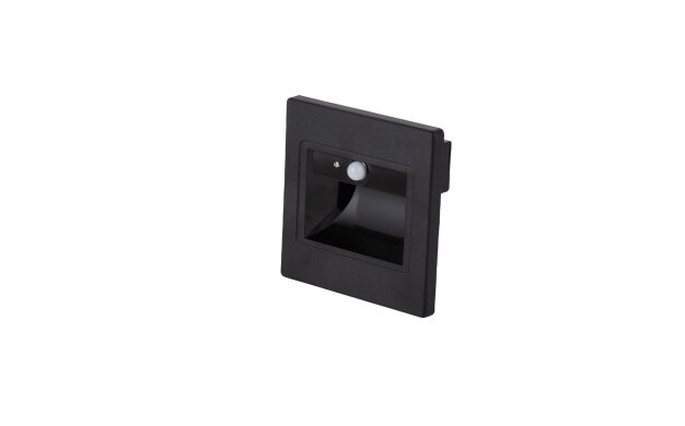 Lampă LED Trepte 1W 4000K Lumină Neutră cu Senzor PIR Negru Optonica