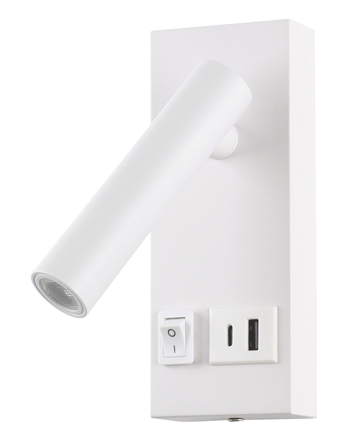 LED omarica svetilka 2W IP20 z ON/OFF stikalom + USB bela 4200K