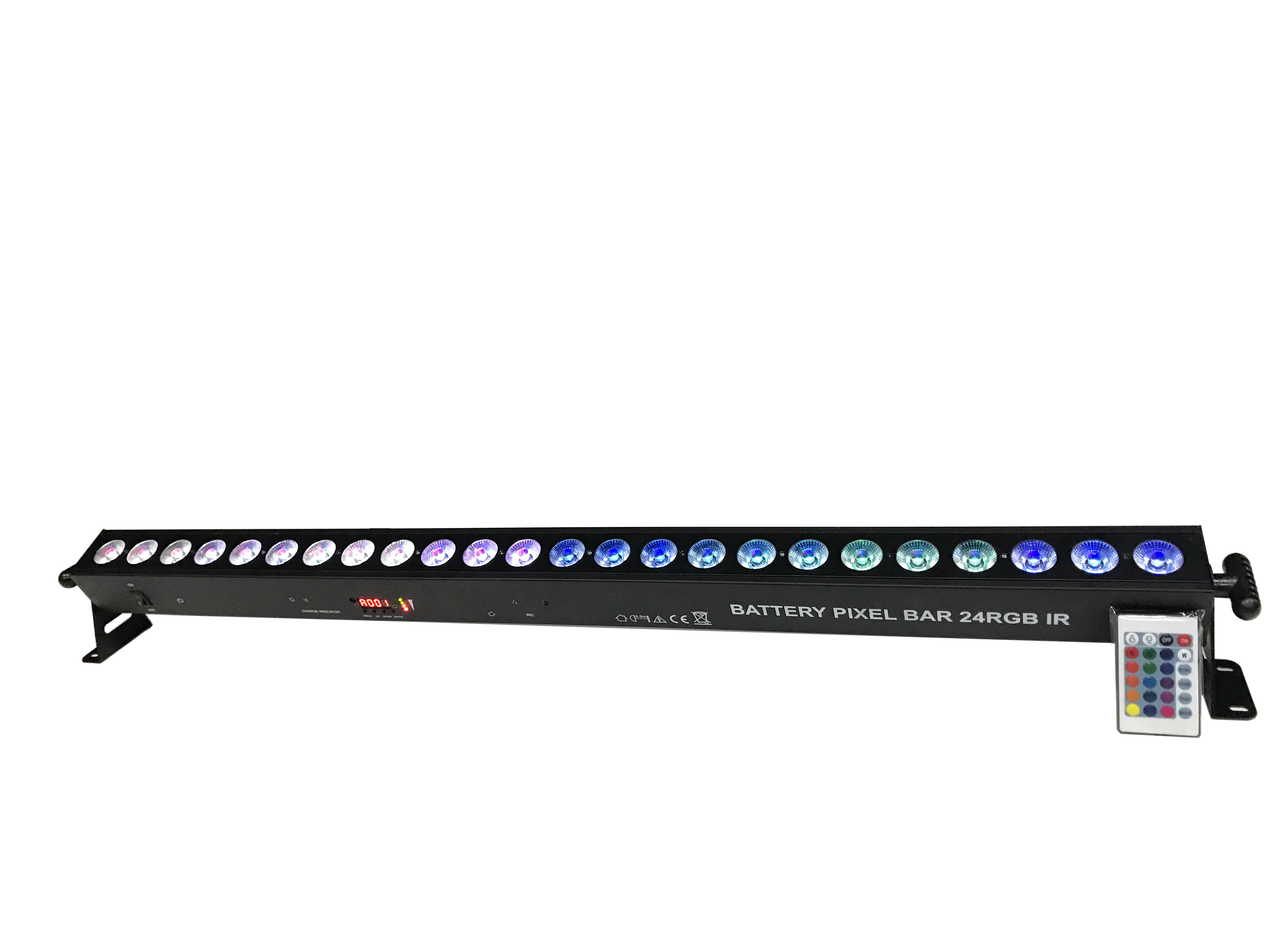 24*3W RGB 3IN1 LED stenske pralke - brezžične na baterije