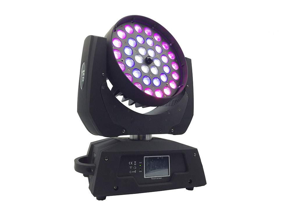 36x18W RGBWA+UV 6 v 1 LED moving head z zoom svetlobo